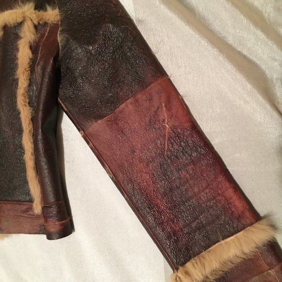 Reversible Shearling and Rabbit Fur coat - Picture 3 of 5